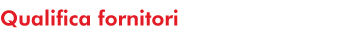 Qualifica fornitori